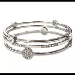 INC Silver 3-pc Bangle Set